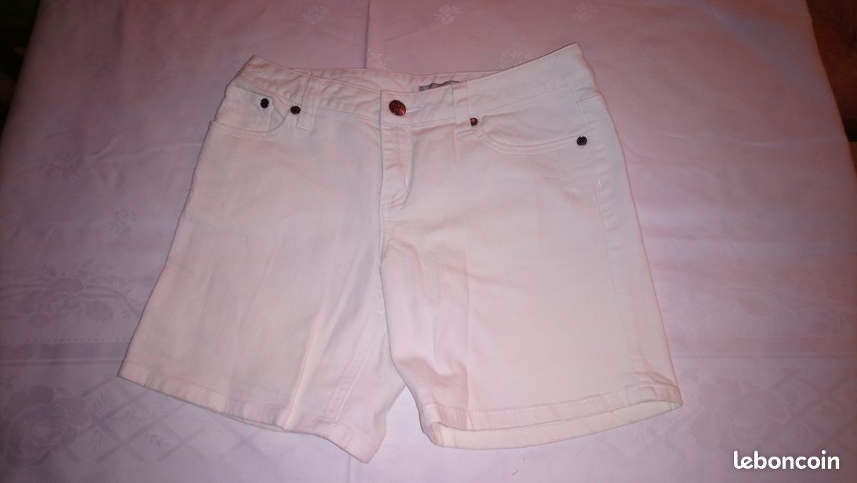 Short en jean blanc neuf 3 suisses t 38 nol3 (image 2)