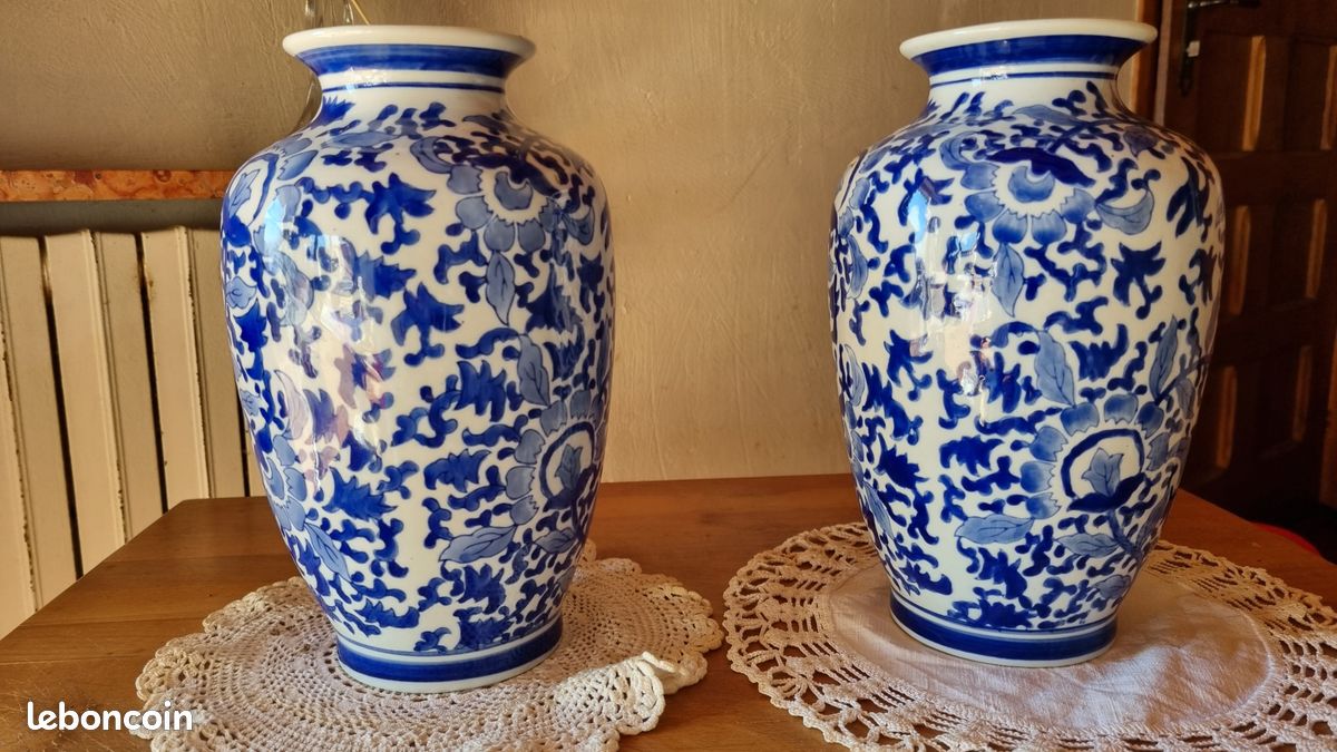 Lot de 2 vases inspiration asiatique (image 1)