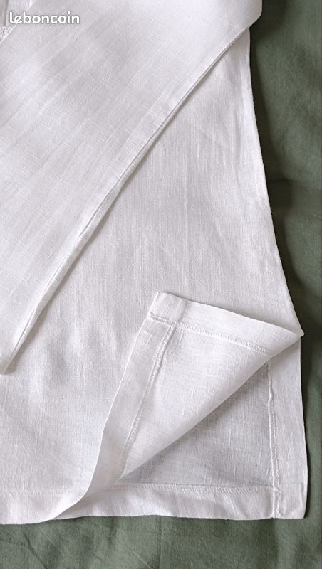 Blouse blanche en lin (image 7)