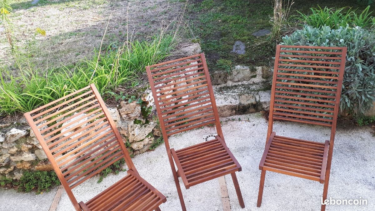 Chaises en bois exotique (image 1)