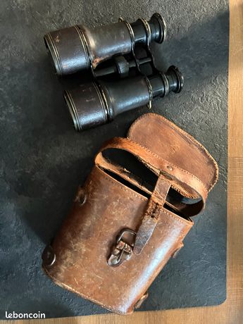 ANCIENNES JUMELLES MILITAIRES Ww 2 1940 Avec Leur Etui En Cuir EUR 100