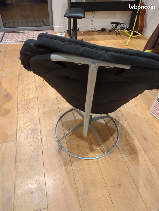 Fauteuil tournant noir (image 3)