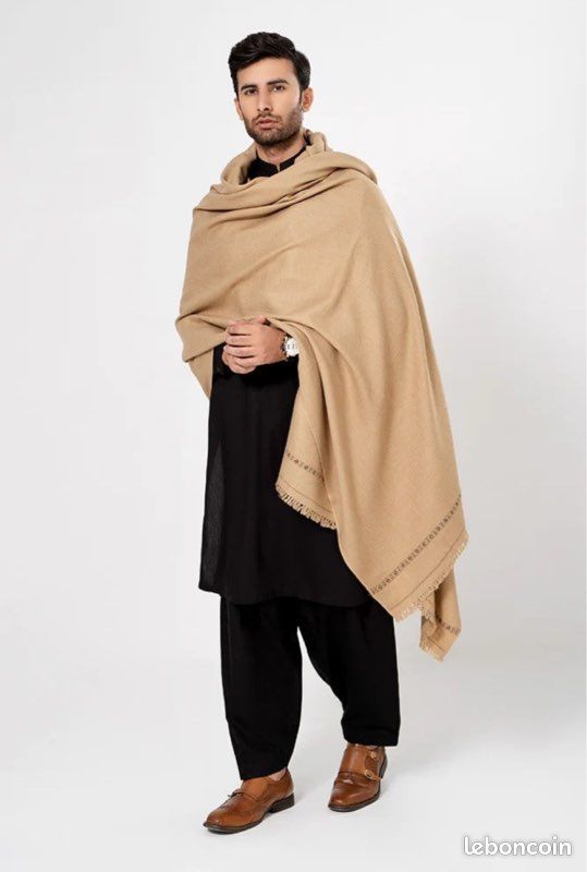 Châle Patu en laine afghane tissée à la main