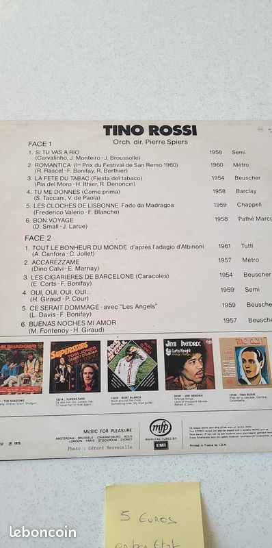 Vinyles E.MACIAS T. ROSSI C.FRANCOIS 33T (image 7)