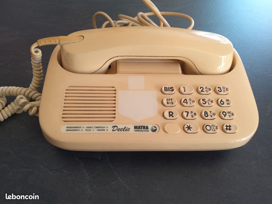 Téléphone Matra Communication Blanc Délic Ampli Usagé