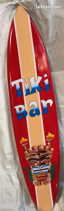 Planche de Surf Tiki Bar Tribal 60cm Dans Hawaii Style Île Pâques Kauai