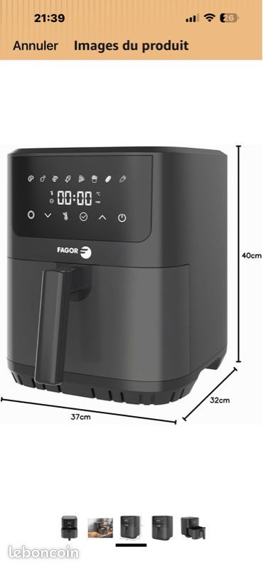 Air fryer fagor Cooking Fry 6.5L Digital FGR65 (image 6)
