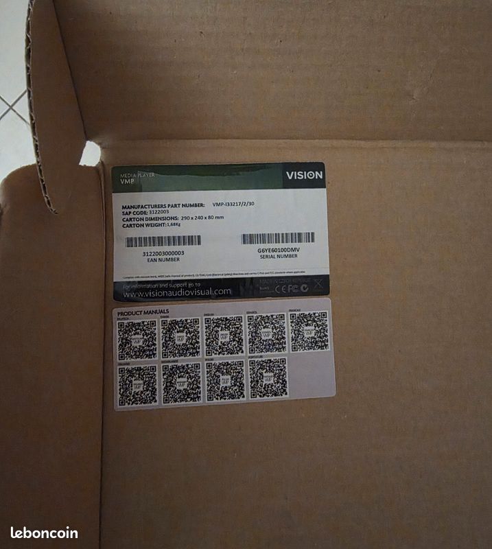 – Vision VMP i3 4K - Lecteurs multimédias numériques (SSD, 4096 x 2160 pixels, Noir, Argent, Intel Core i3-4010U, Intel HD Graphics 4400), Neuf, Jamais utilisé (image 4)