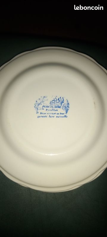 Lot de 13 assiettes pyroblan en porcelaine BP (image 3)