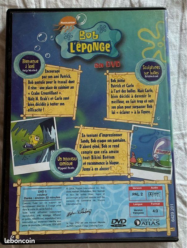 DVD – Bob l’éponge : Sculpture sur bulles Édition Atlas (image 2)