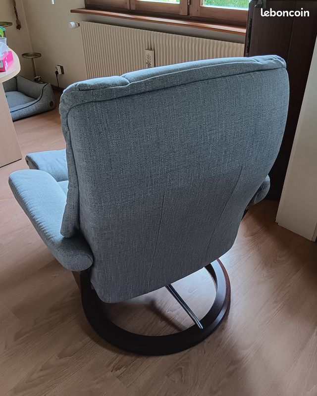 Fauteuil de relaxation Myfair + pouf pieds (image 6)
