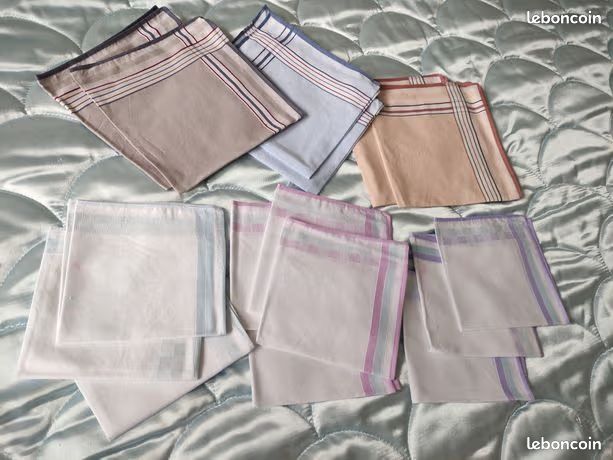 Lot De 12 Mouchoirs En Coton 100% – Doux, Grands (50x50 Cm) Et Pratiques
