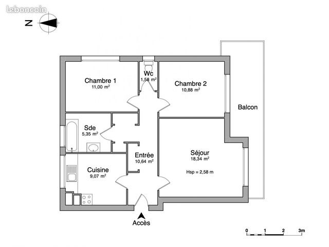 Appartement 3 pièces 66 m² - Jurançon 64110 (image principale 0)