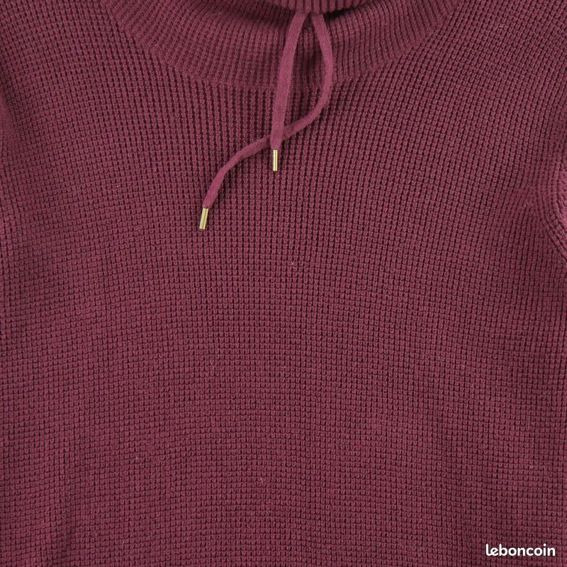 Lauren Ralph Lauren Pull Femme Taille XL Bordeaux #QWE3967 (image 4)