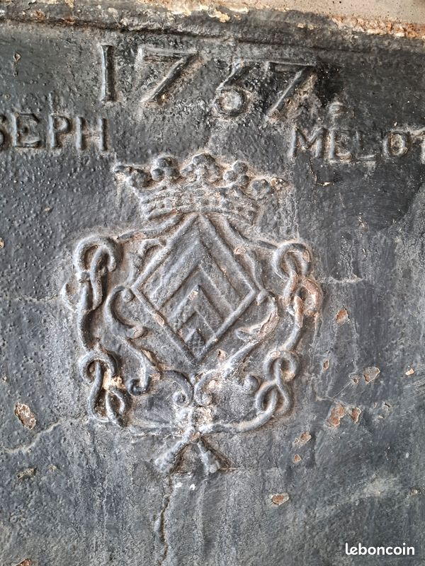 Plaque de cheminée ancienne en fonte 1767 (image 4)