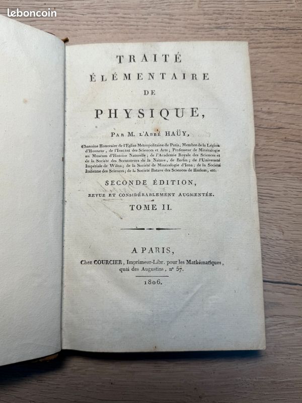 Traité élémentaire de physique Haüy, seconde édition, tome II, 1806 (image 3)
