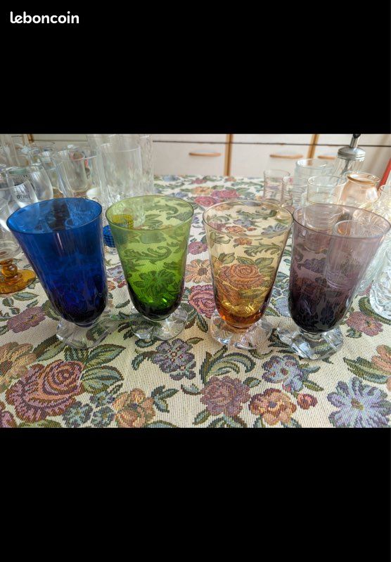 Verres en cristal VALLERYSTHAL & PORTIEUX année 60 (image 1)