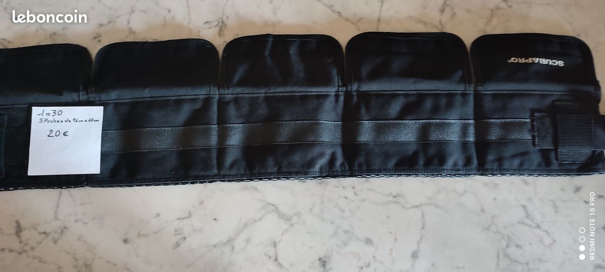 JISADER Ceinture de Poids pour plongée avec Poches à accès Rapide, 4 Poches