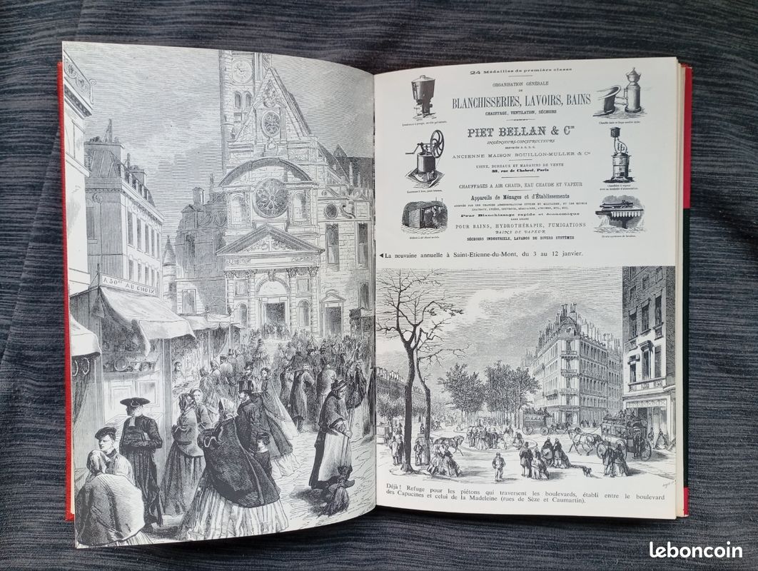 Livre "LE PARIS COMMUNARD", de Maurice Choury, Librairie Académique Perrin, Relié, 1970, illustrations en noir et blanc, contre-plats illustrés en couleur, très bon état (image 12)