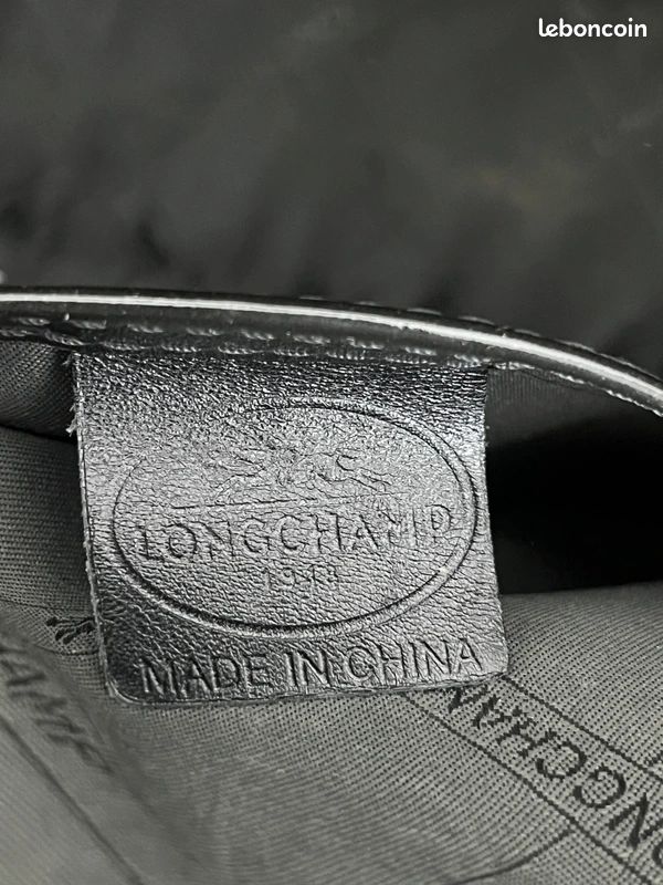 Longchamp Roseau 808 - Sac à main cabas porté épaule ou bandoulière en cuir vernis noir (image 5)
