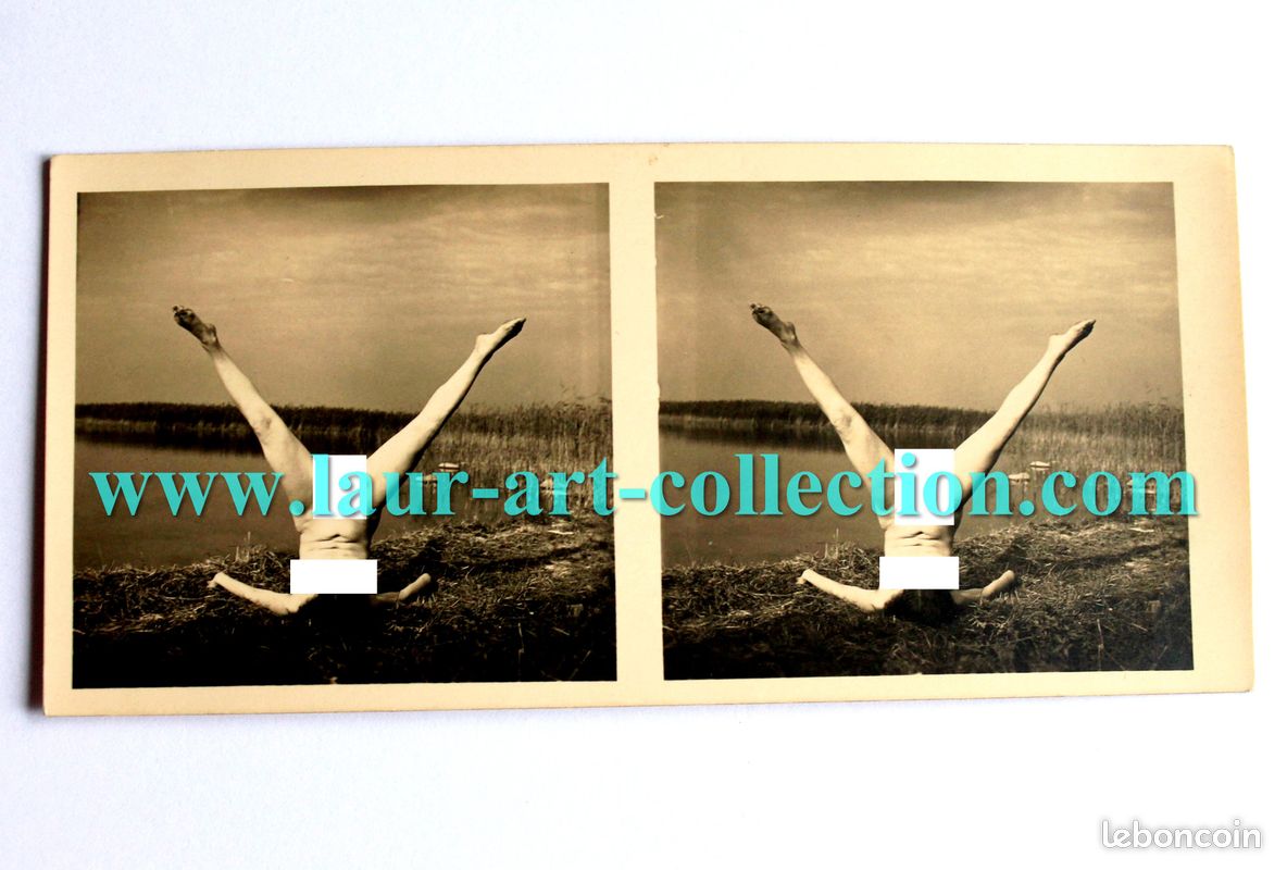 Vue stereoscopique erotique, femme nue artistique, photo erotisme 1920-40  pin-up (14) - Collection