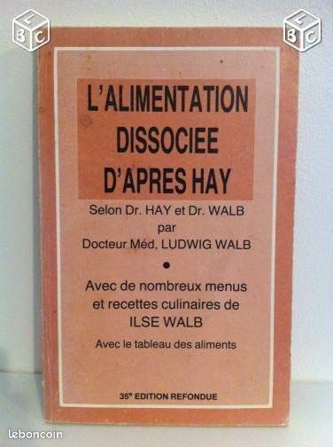L'alimentation dissociee d'apres Hay (image 1)