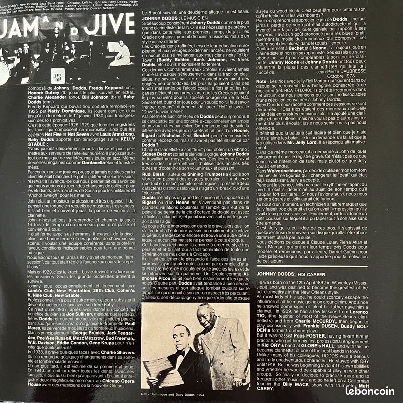 Disque 33t vinyle double album "The Complete Johnny Dodds" (image 3)