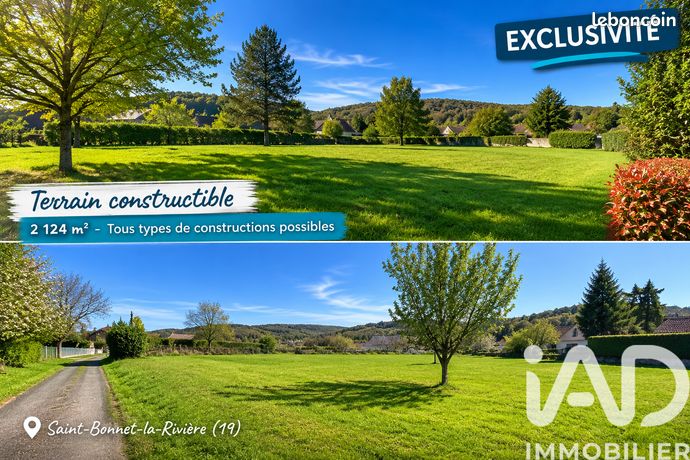 Terrain 2124 m² SAINT BONNET LA RIVIERE