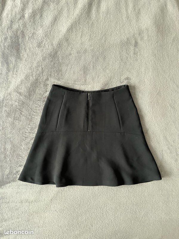 Jupe Courte Jupe Noire Sandro Jupe Courte Jupe PlissÃ©e Sandro