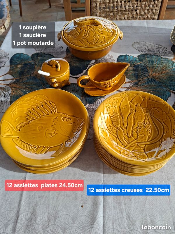 Lot assiette/plat/soupiere à poisson (image 4)