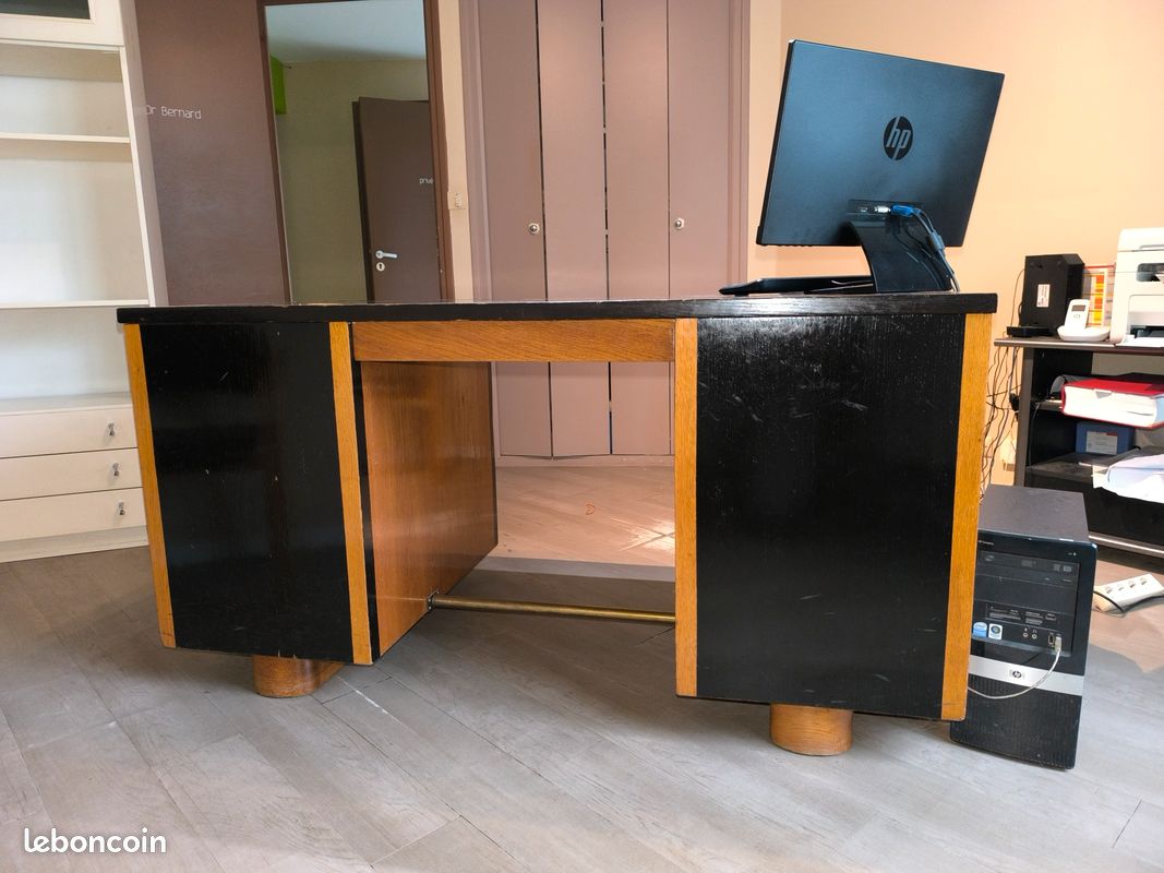 Bureau années 40-50 vernis au tampon (image 4)
