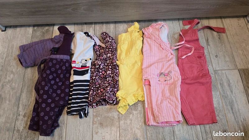 Carton 100 pièces vêtements fille 3 mois été (image 6)