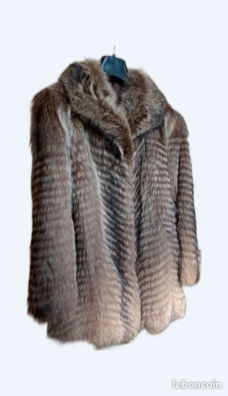 Manteau Femme En Vison Marron Taille 42 - Occasion Très Bon état - Style Basique Polyvalent