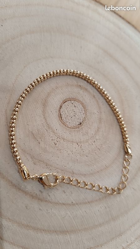 Bracelet "Gabrielle" Waekura, maille popcorn Plaqué or 18 carats (image 1)