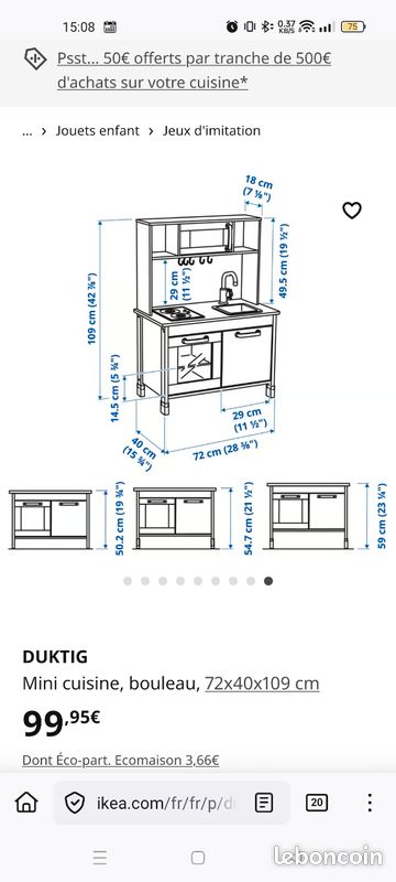 Cuisine en bois enfant (image 7)