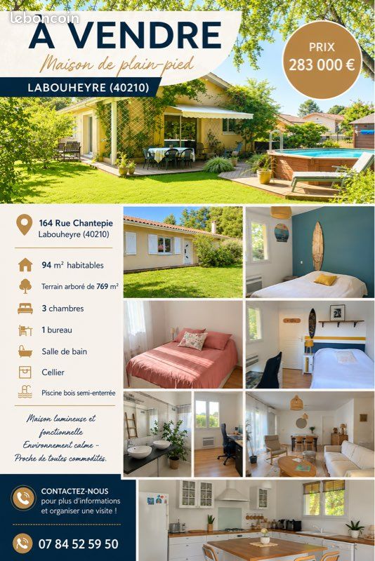 Maison 5 pièces 94 m² · à Labouheyre · 94 m² · 283 000 €