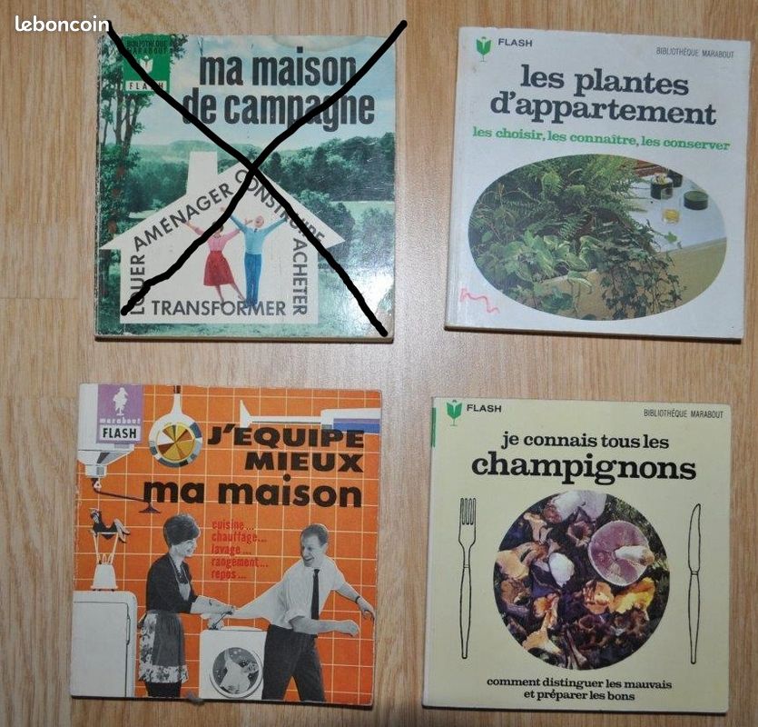 Lot de 3 mini livres marabout vintage (image 1)