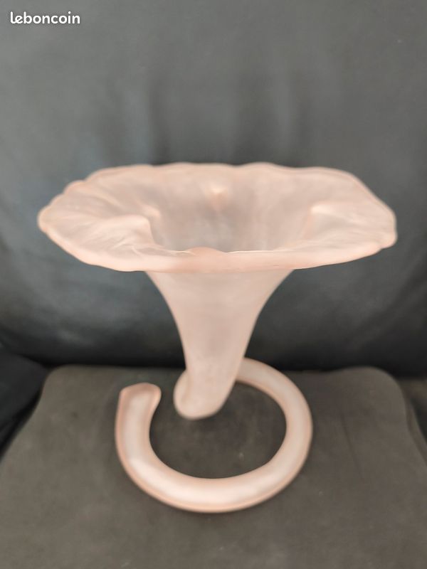 Vase Vintage en Verre Givré des années 1970 (image 13)