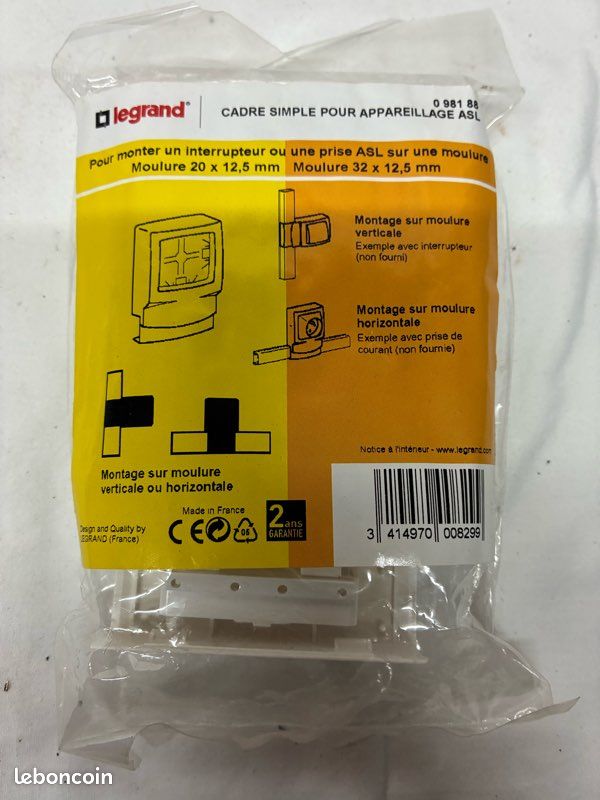 Cadre simple pour appareillage ASL Legrand neuf (image 1)