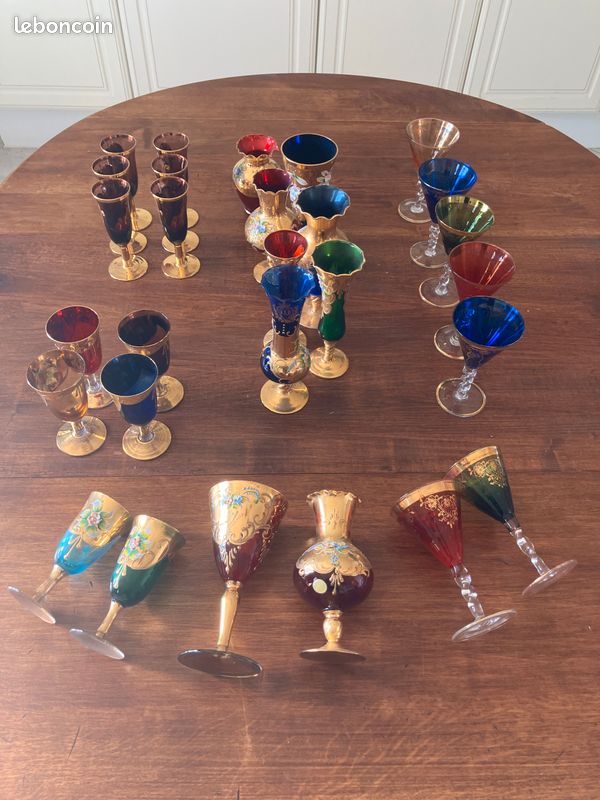 LA DOUBLEJ Rainbow set of two Murano glasses
