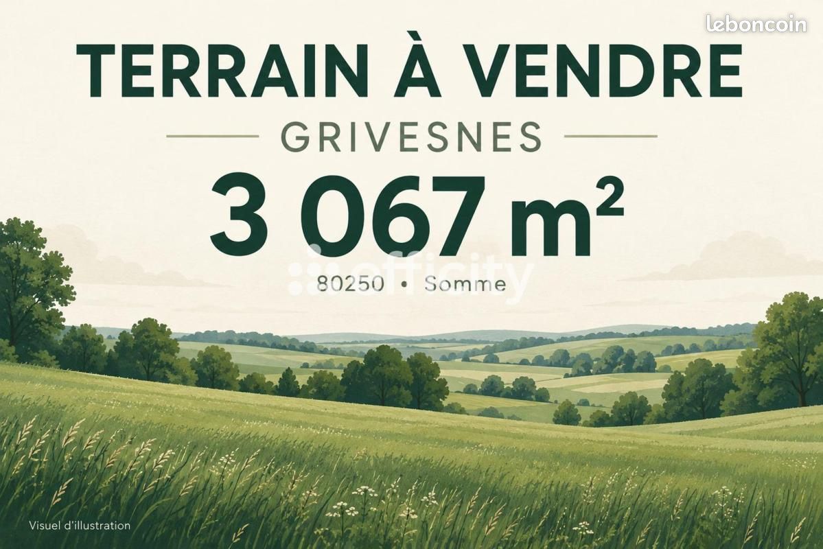 Terrain 3 067 m² Grivesnes · 99 000 €