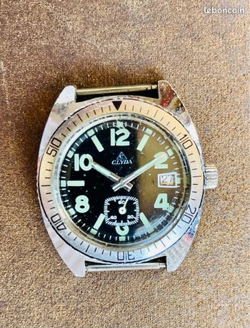 Clyda Prestige Ski Diver : Montre Plongée Vintage Mécanique Manuelle | Pièce Rétro Qui Fonctionne