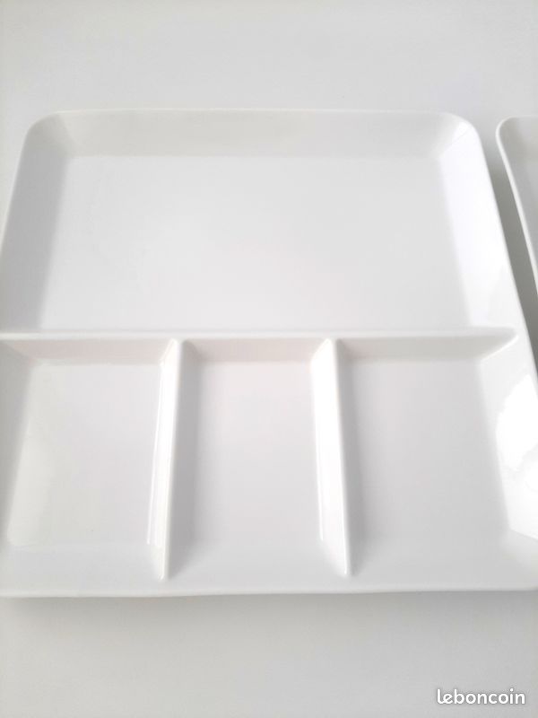2 assiettes d'apéritif blanches (image 2)