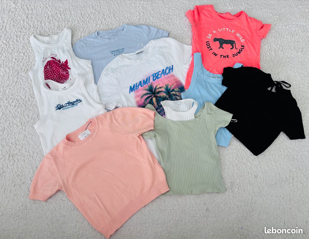 Haut Rose Pour Fille - Marque Zara - Taille 11-12 Ans - Occasion Très Bon état