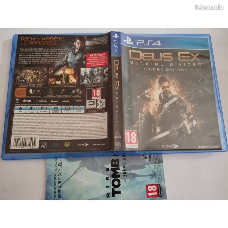 Deus Ex Mankind - Édition Day One Steelbook - Sony Playstation 4 PS4