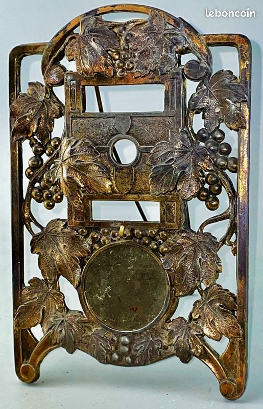 Porte-montre à Gousset Ancien En Bois Décoré De Trèfles - Objet Populaire Vintage