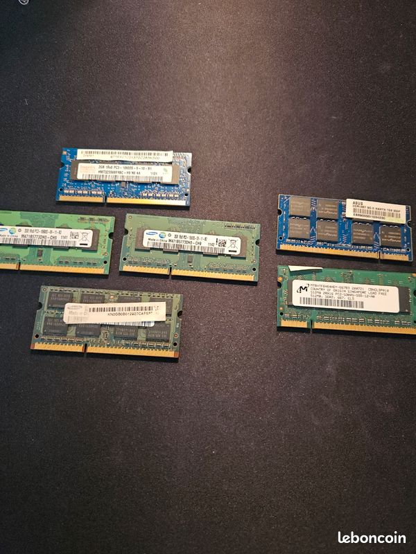 RAM Laptop DDR3 DDR2 lot ou barrette (image 1)