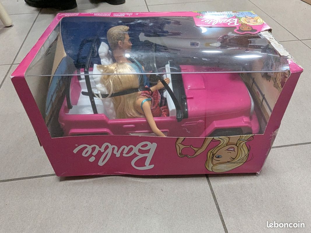 Barbie voiture beach cruiser décapotable de plage rose (image 2)