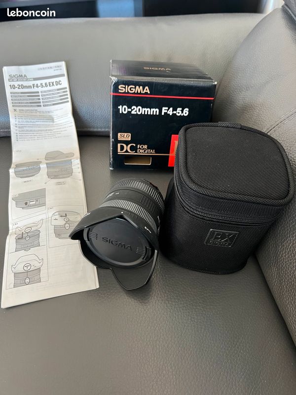 Objectif SIGMA 10-20mm F4-5.6 EX DC (grand angle) (image 1)