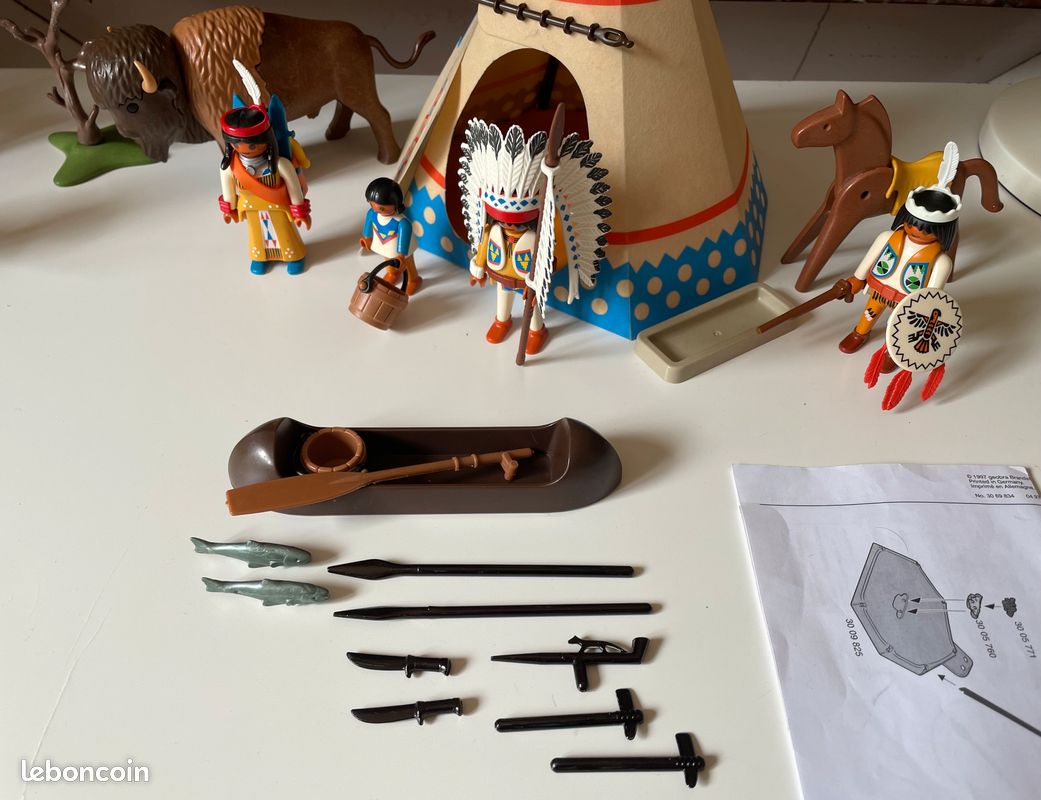 Playmobil Western 5252 - Enfants Indiens Avec Animaux (Yakari) pas cher